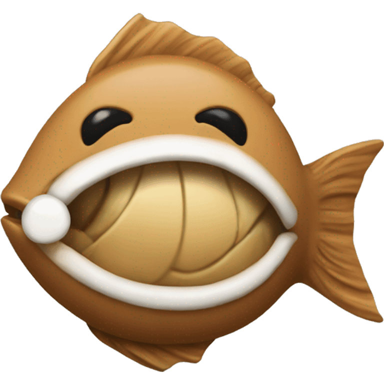 create emoji combining a nut and a fish as a single element emoji