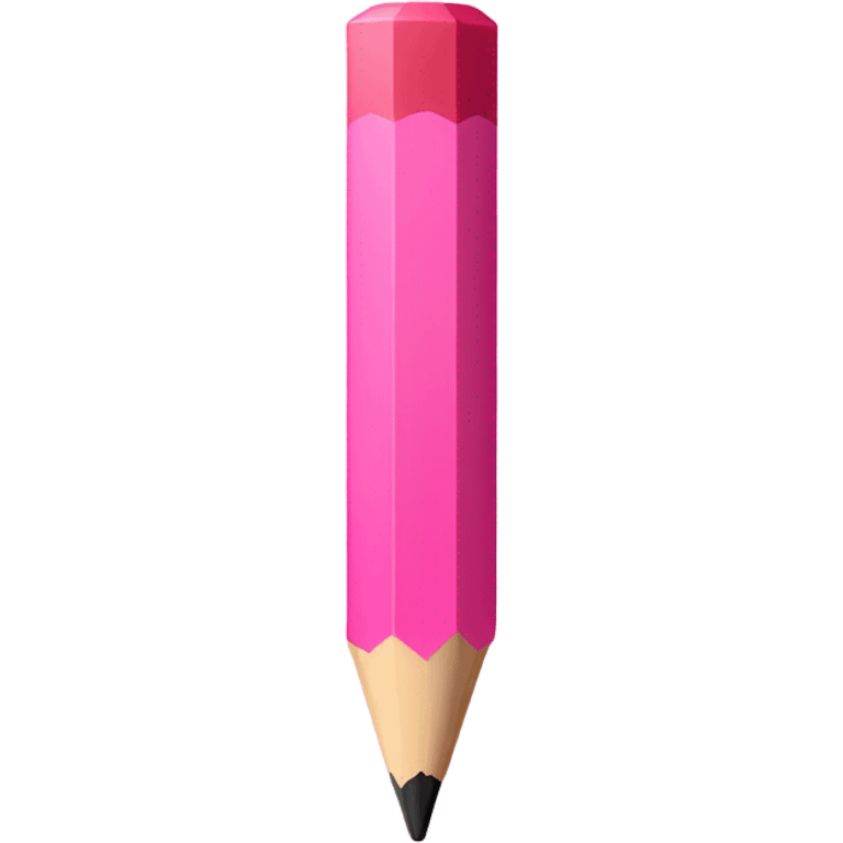 Pink pencil emoji