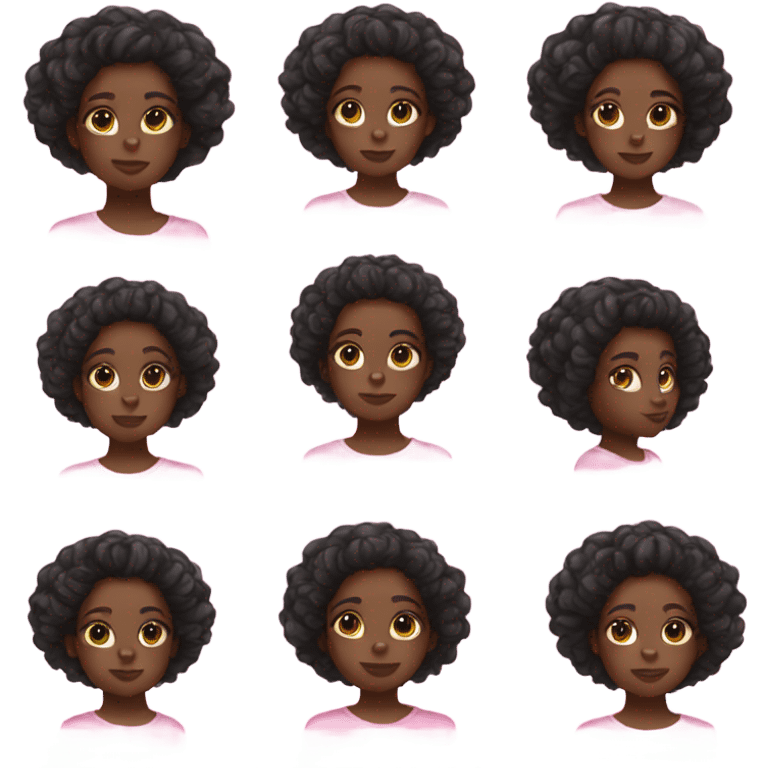 black girl pink aesthetic  emoji