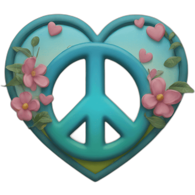 Heart and peace emoji