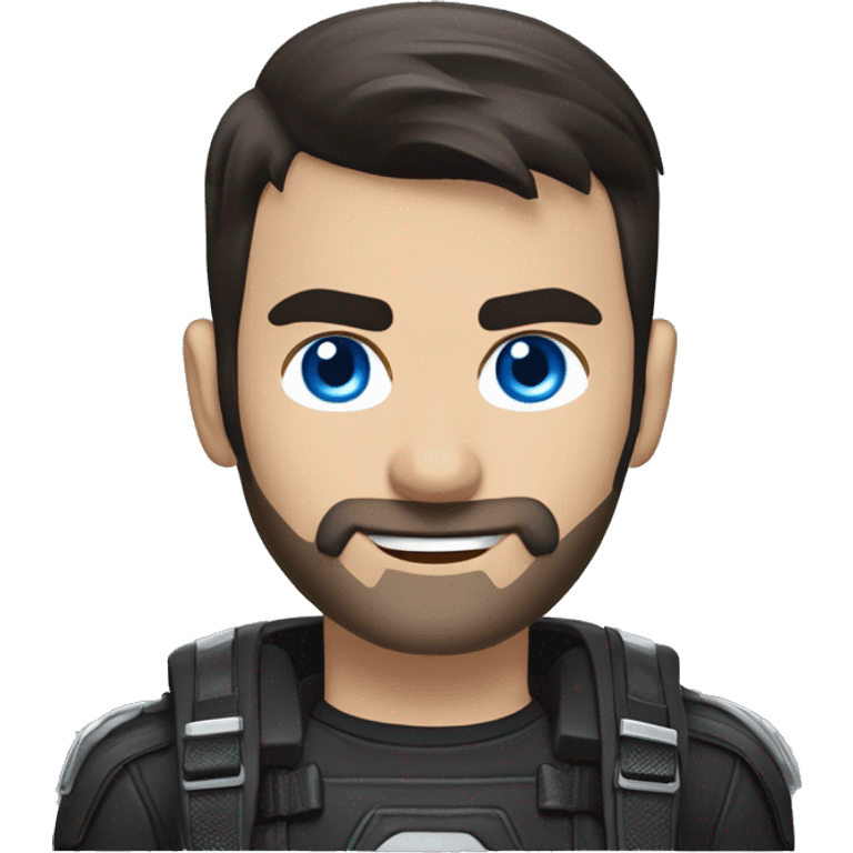 male dark hair blue eyes no beard on a bmw gs 1250 adventure black emoji