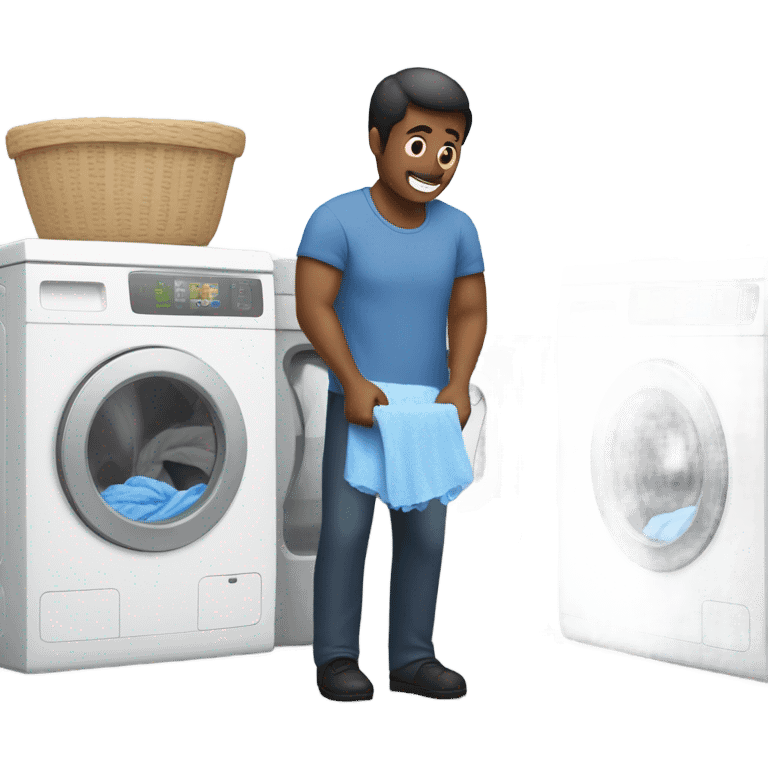 Man doing laundry emoji