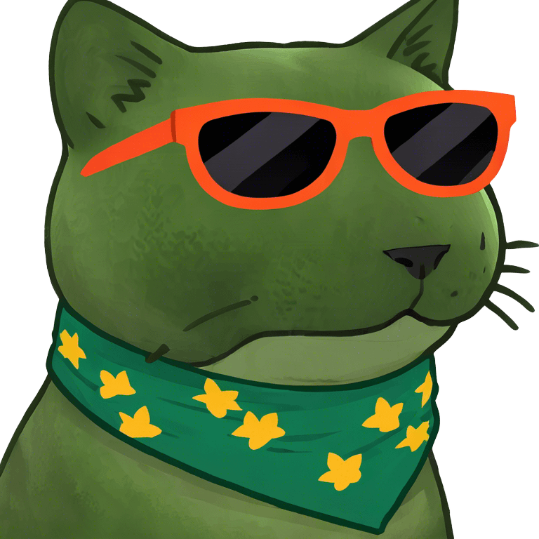 Cat with sunglasses emoji