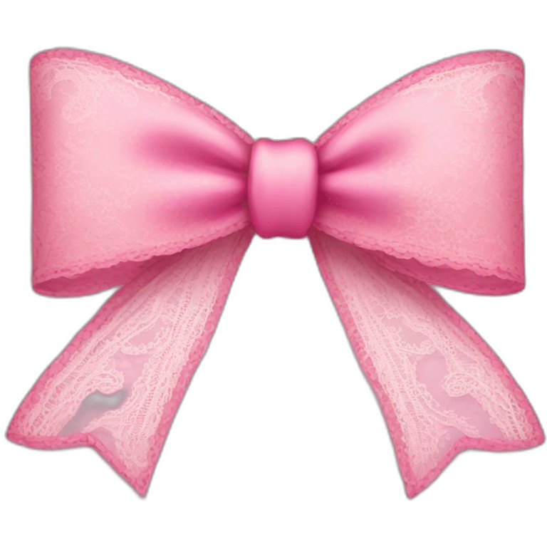 pink bow with lace emoji