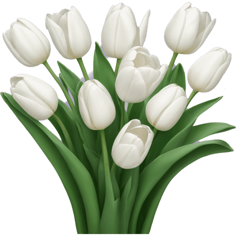 white tulips emoji