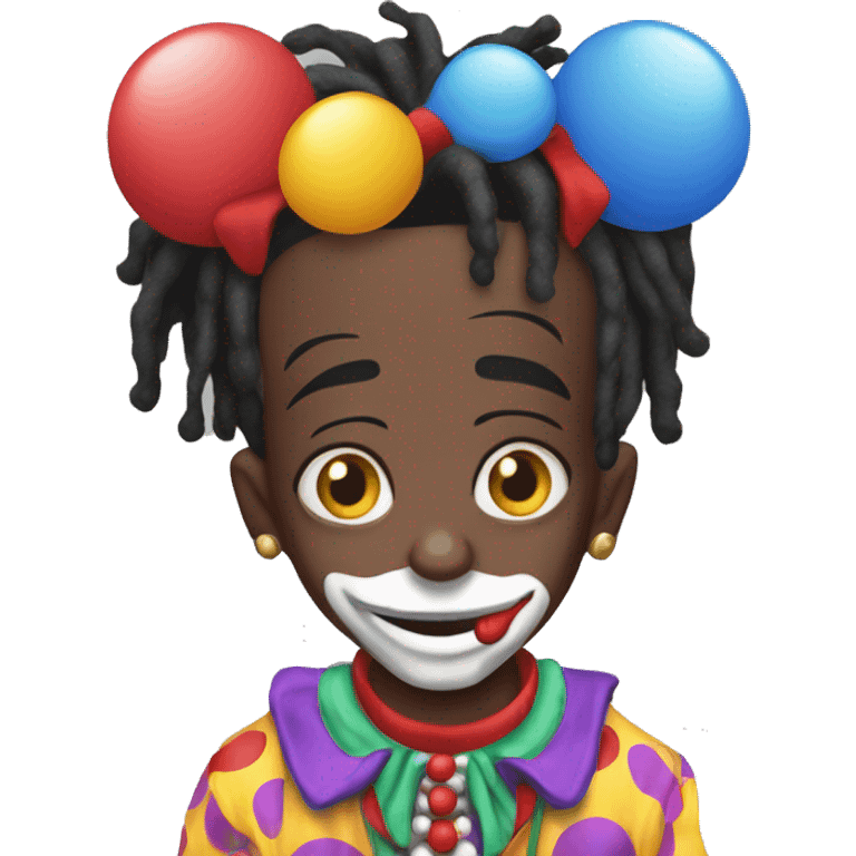 playboi carti with clown outfit and clown nos emoji