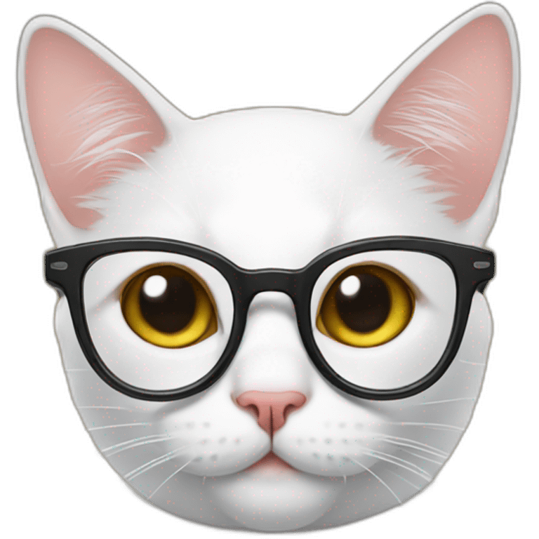 Cat and glasses emoji