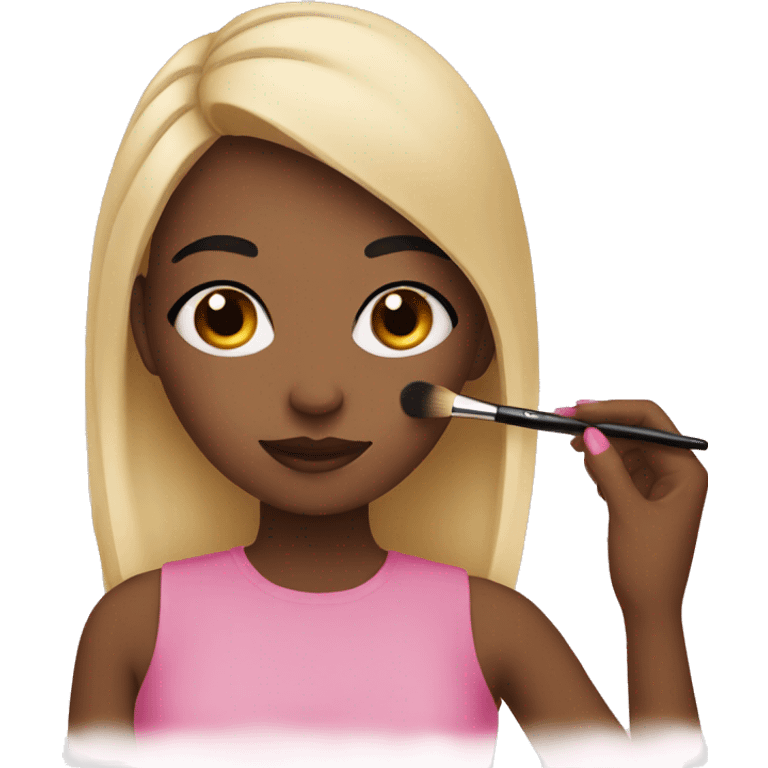 girl doing makeup  emoji