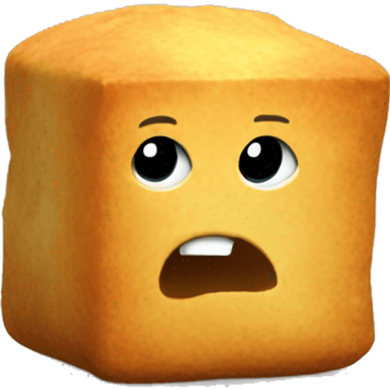 A nugget with a roblox face  emoji