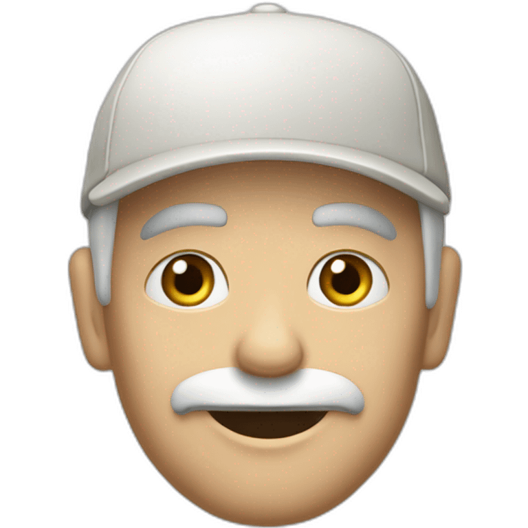 Un vieux sans moustache qui fait du golf emoji