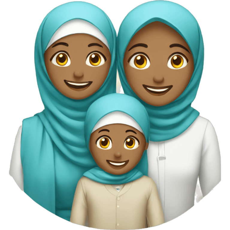 Happy Muslims family emoji