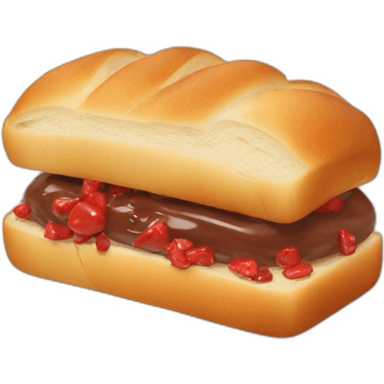 Bread with nutella and sucuk emoji