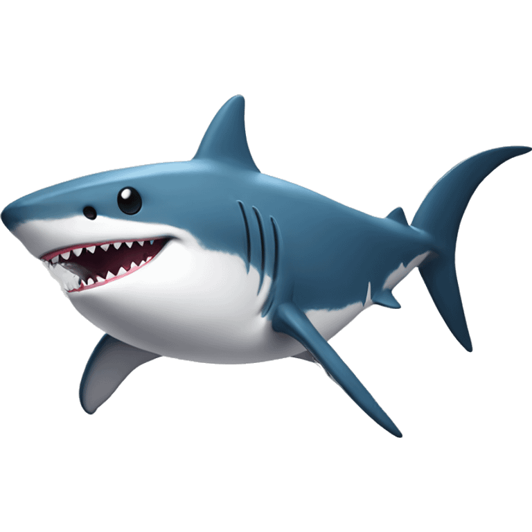 Un requin avec un pingouin  emoji