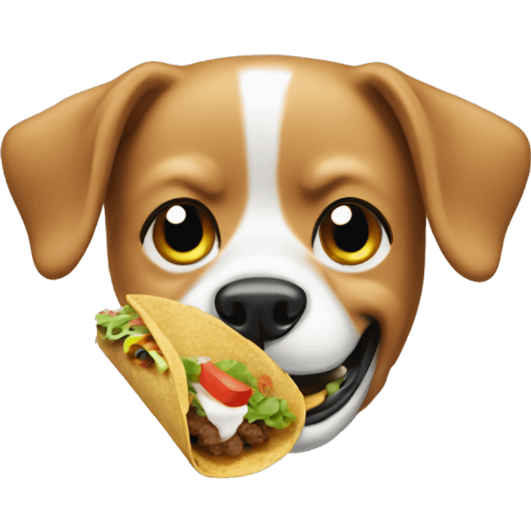 Dog eating a taco emoji