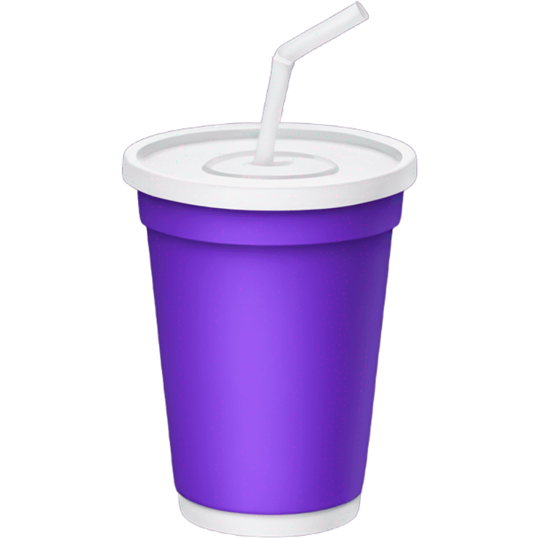 Styrofoam cup with purple juice emoji