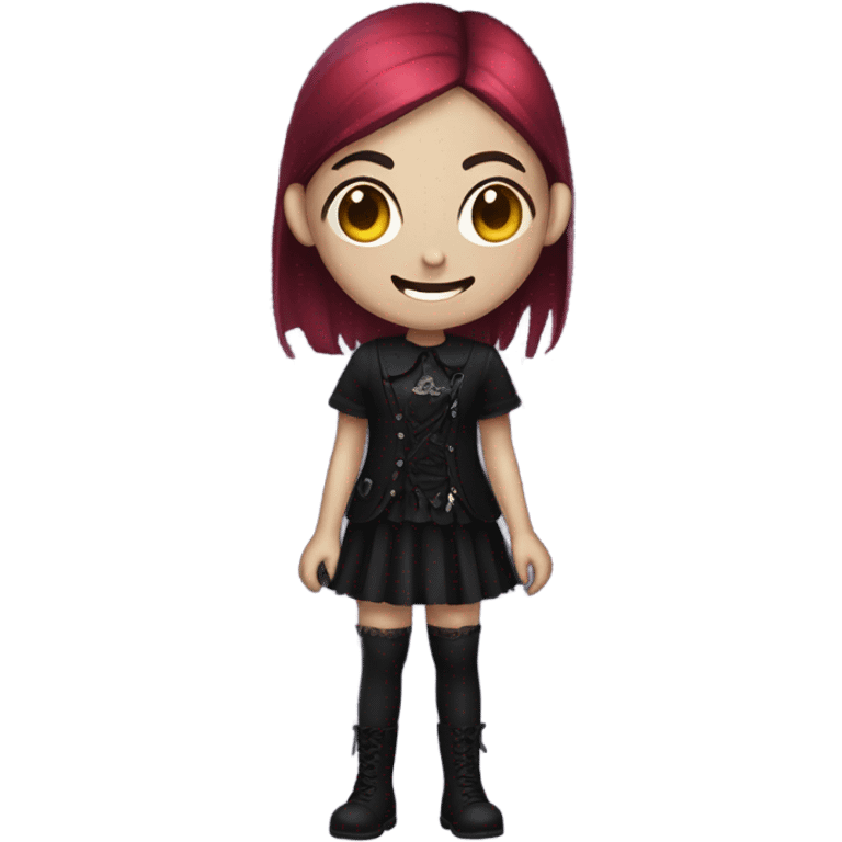 smiling girl in horror theme emoji