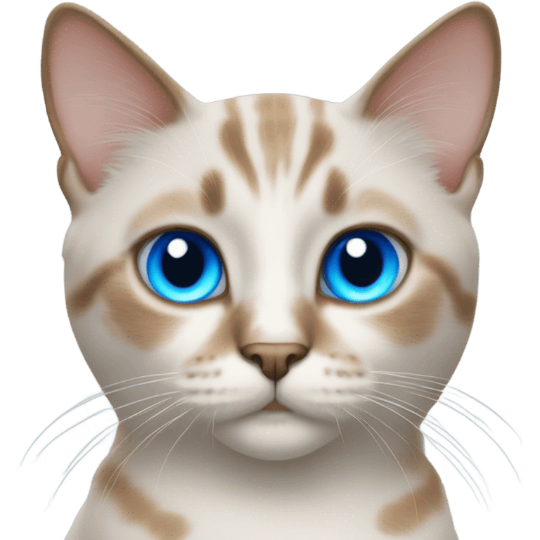 Colorpointed cat with blue eyes emoji