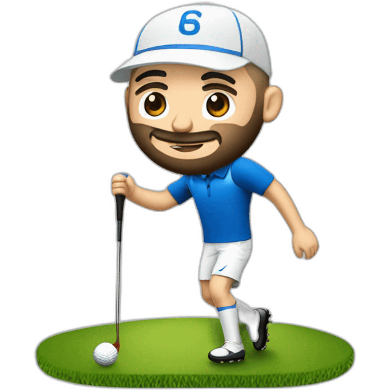 Benzema joue au golf emoji