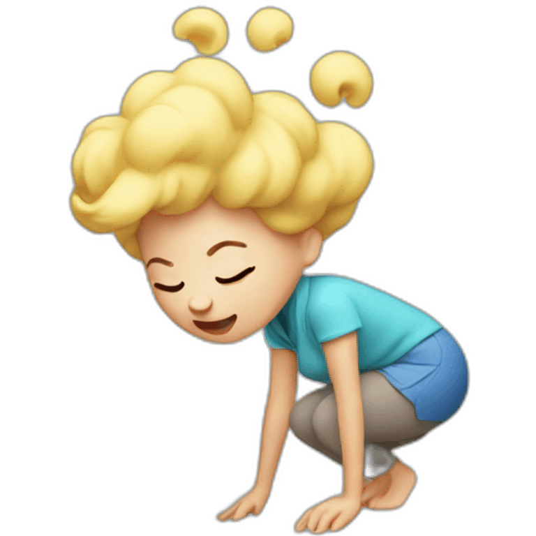 Farting woman emoji