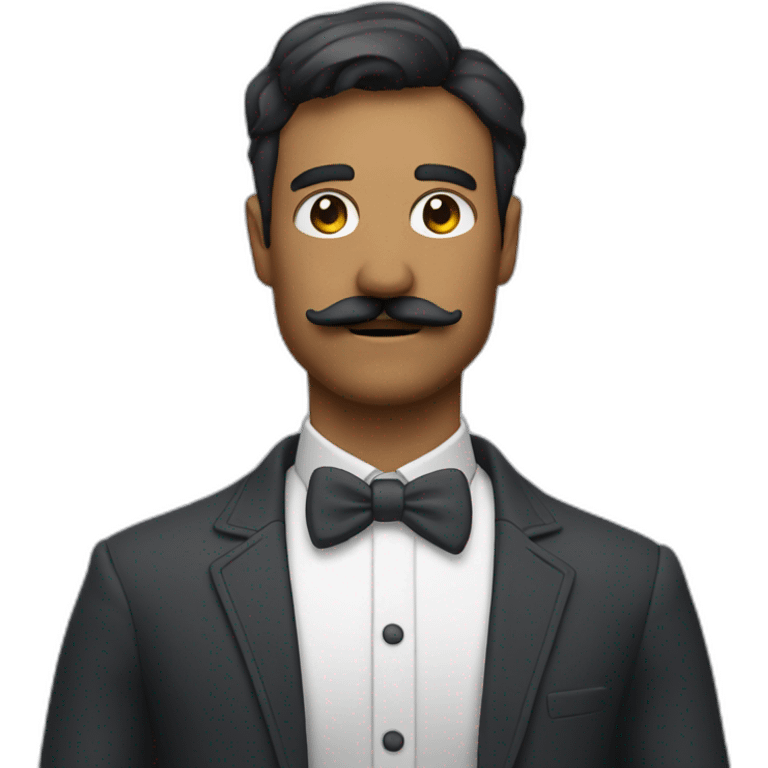 a man with moustache he is a Discord moderator (staff) il porte des vetements avec le logo de l'application Discord emoji