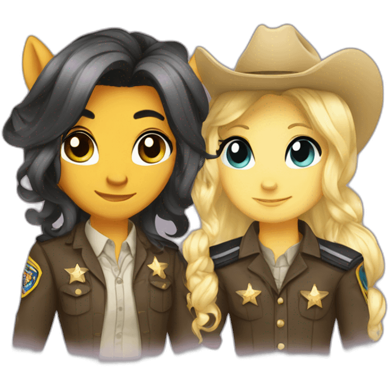 chibi lgbt pony and deputy emoji