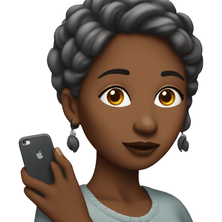 Woman with iPhone  emoji