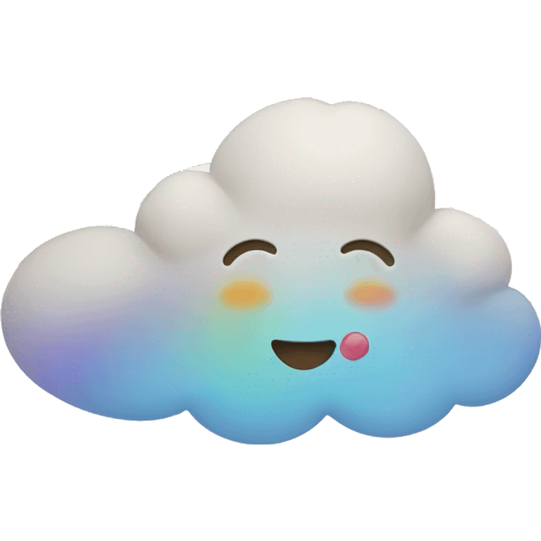 Cloud with rainbow  emoji