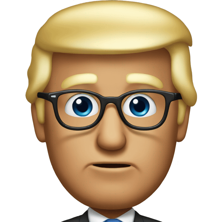 Trump with glasses emoji