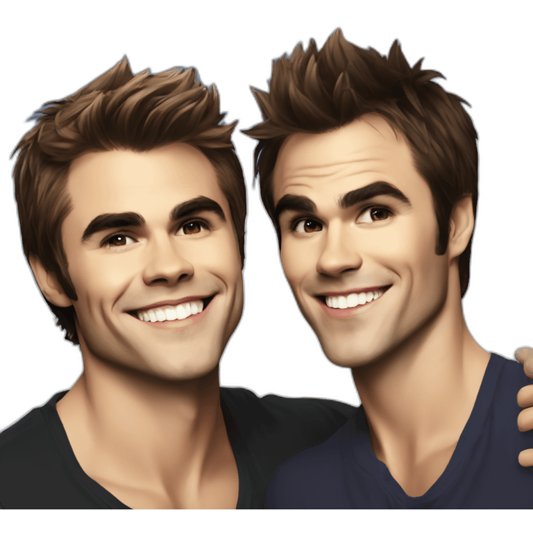 Paul Wesley with Ian Somerhalder emoji