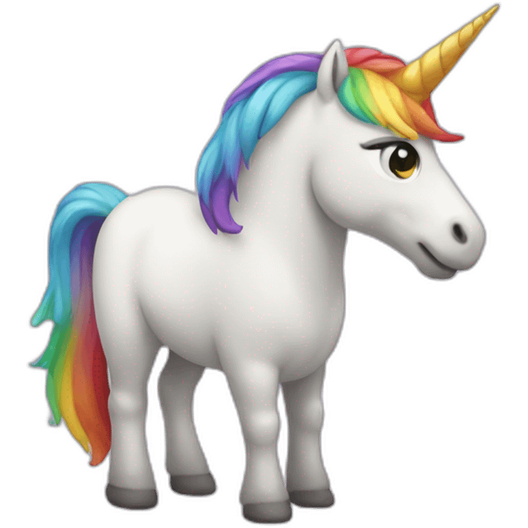 Rainbow unicorn emoji