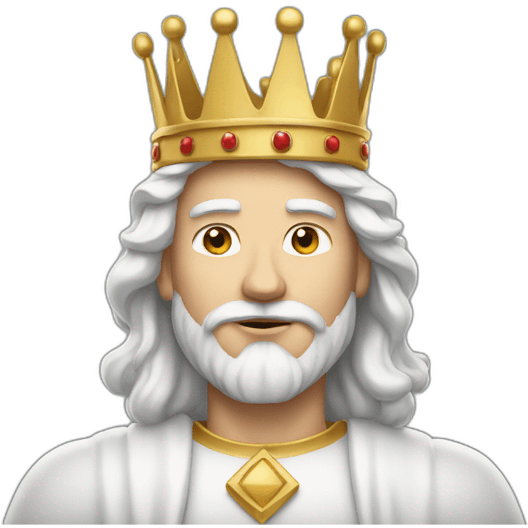 white king with crown emoji