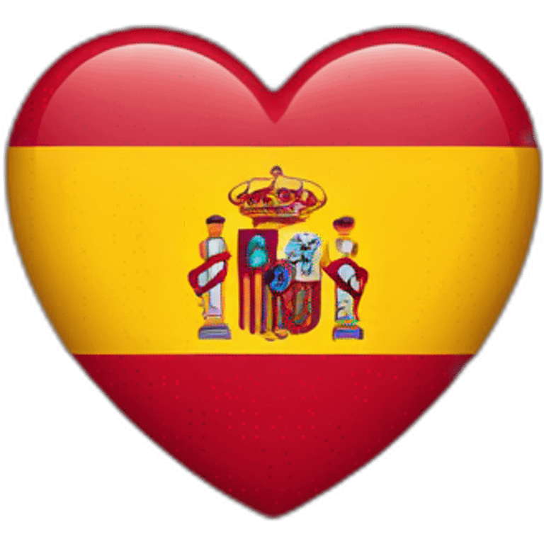 Heart with Spain and Venezuela flags  emoji