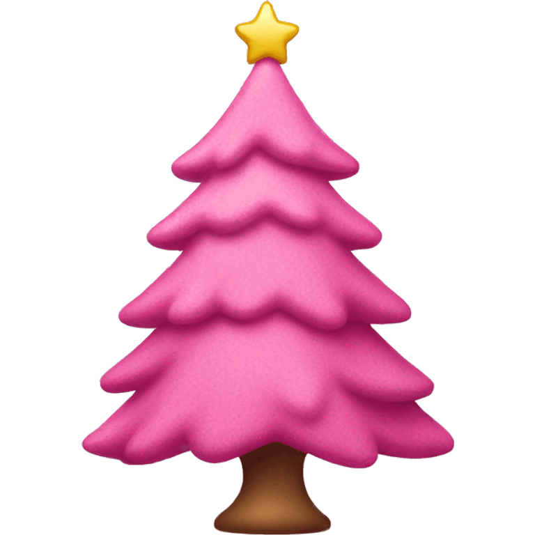 Pink Christmas tree emoji