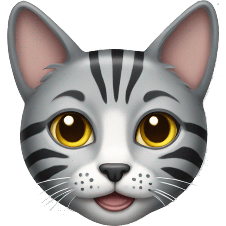 gray striped cat emoji