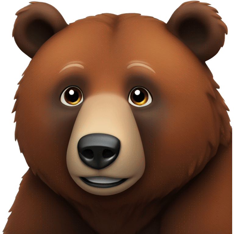 Cinnamon colored black bear large emoji