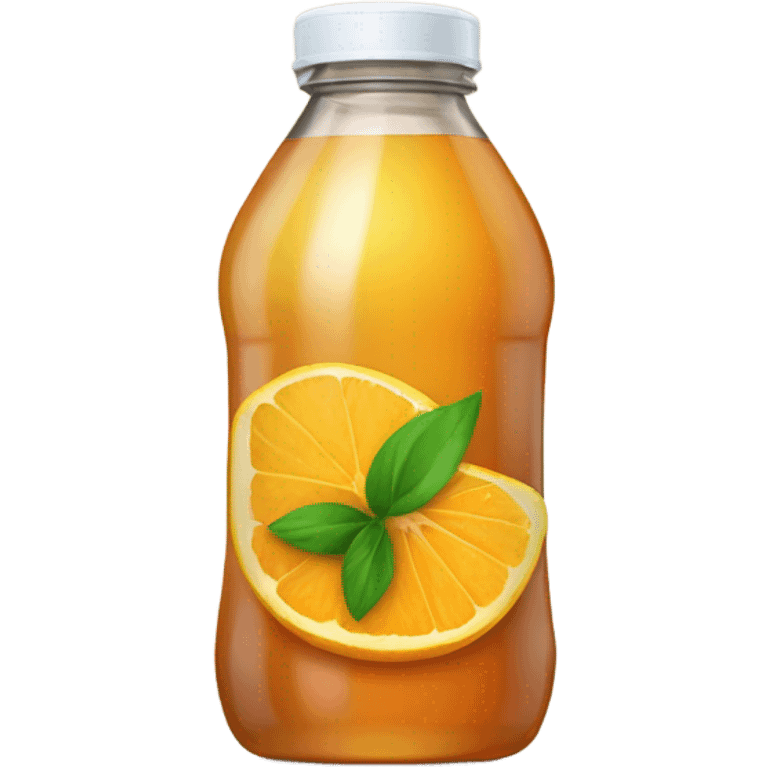 Serum de vitamina c en frasco transparente marrón  emoji