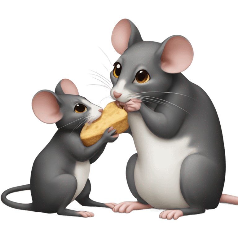 Mouse eating a cat emoji