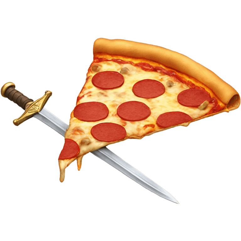 Pizza with a sword emoji