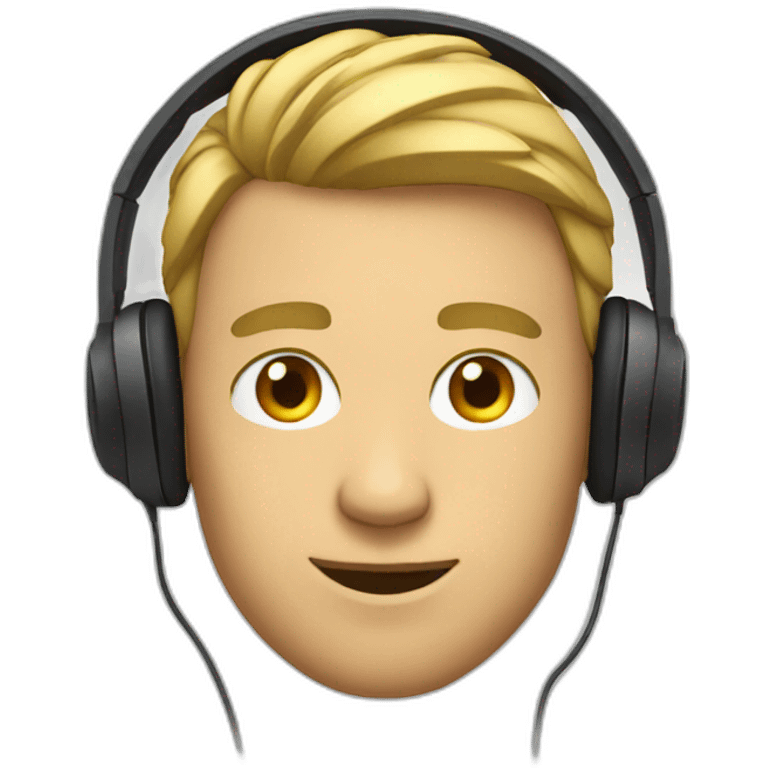 Guy with headphones  emoji