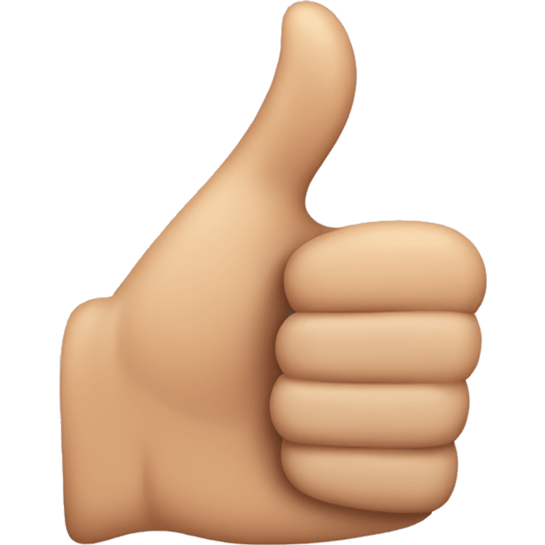 Thumb with a thumb up giving a thumbs up with a thumb emoji