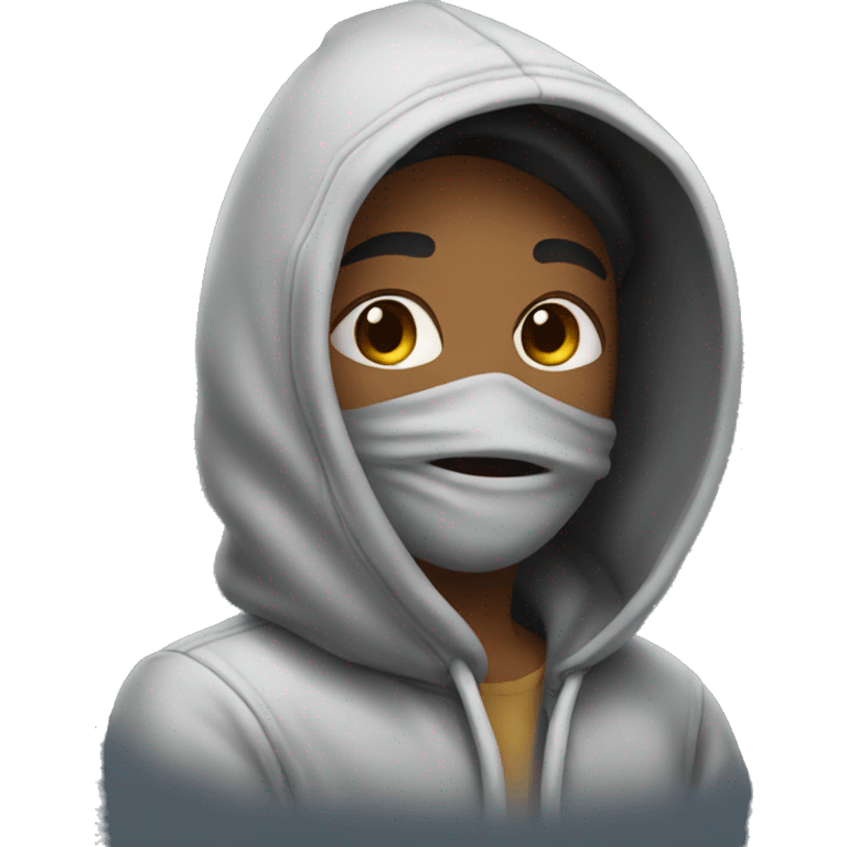 Me wearing hoodie emoji