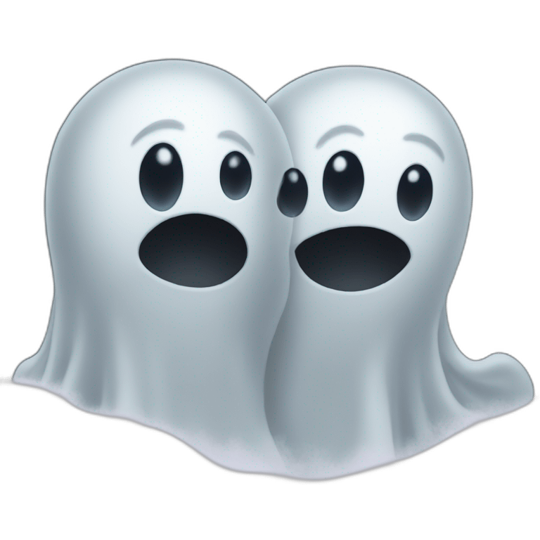 two ghosts hugs emoji