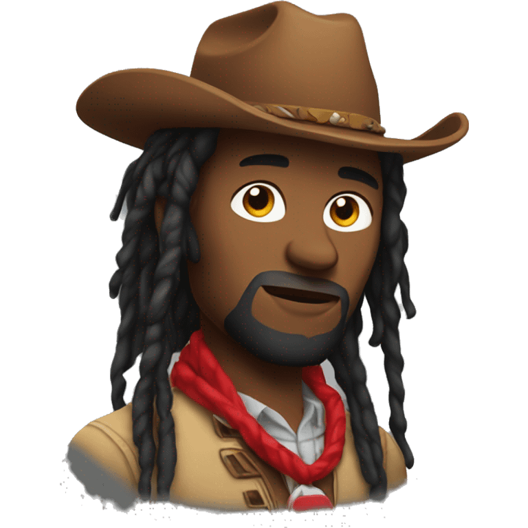 cowboy with red dreadlocs emoji