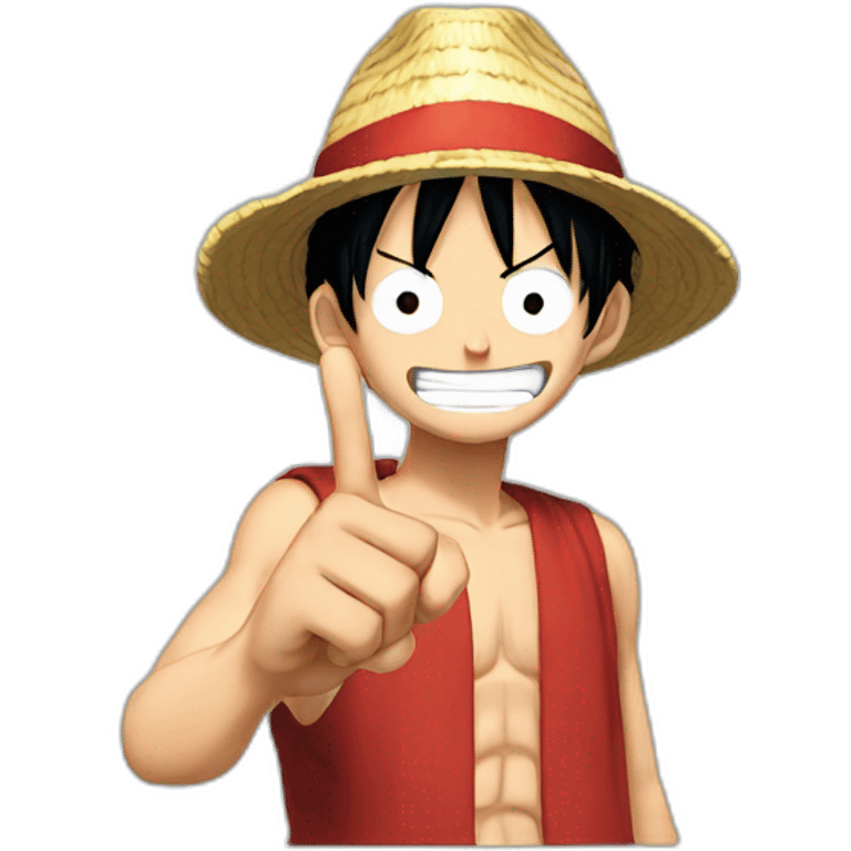 luffy giving the finger emoji