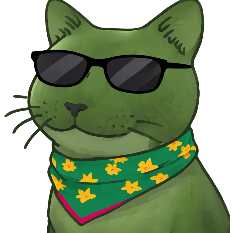 Cat with sunglasses emoji