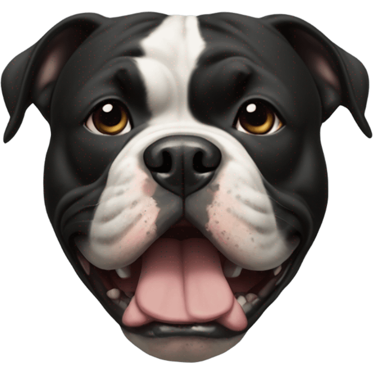 black american bully with black nose emoji