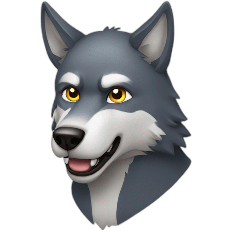 superhero wolf emoji