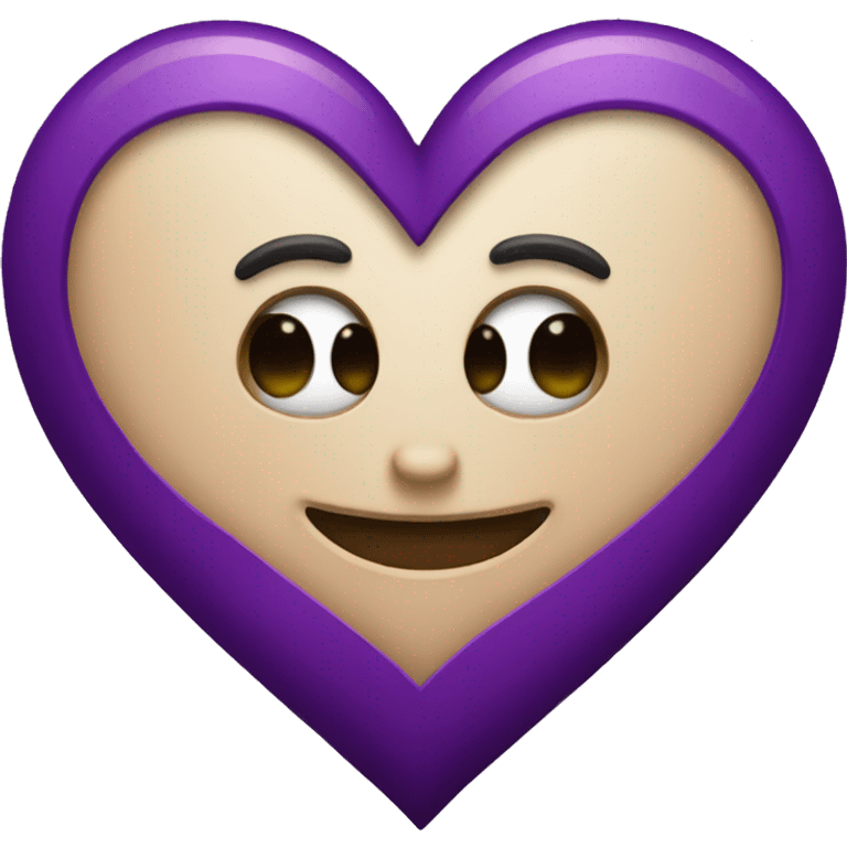 Black and purple heart emoji