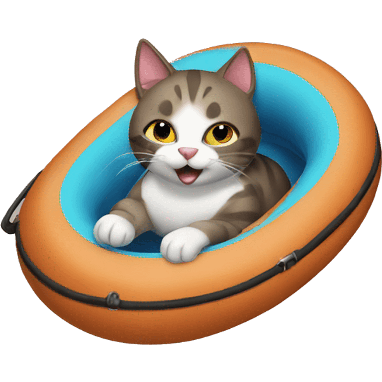 cat going tubing emoji