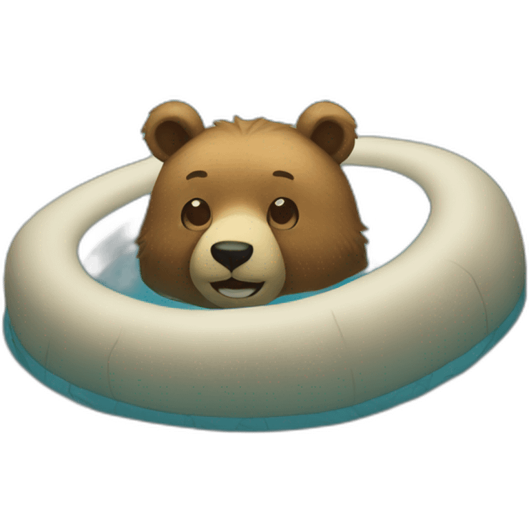 Bear in a pool emoji